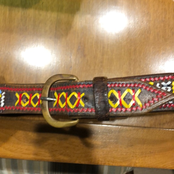 Vintage Hand Crafted Leather Belt - Picture 5 of 5